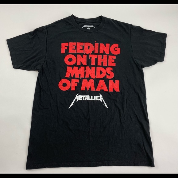 Metallica T Shirt Mens Large Feeding in the Minds of Man - Picture 1 of 9